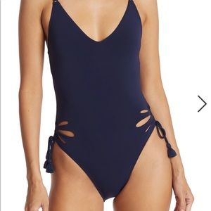 Robin Piccone Ava Petal Cutout One Piece Swimsuit